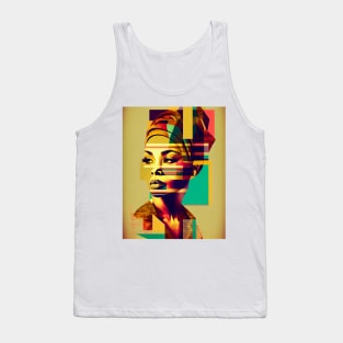 Modern pop art style woman portrait Tank Top